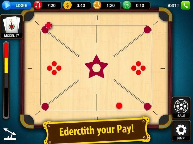Carrom Pro Deluxe in Action Carrom Pro Deluxe Gameplay Screenshot